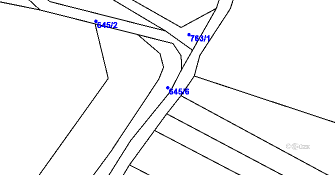 Parcela st. 645/6 v KÚ Broumova Lhota, Katastrální mapa