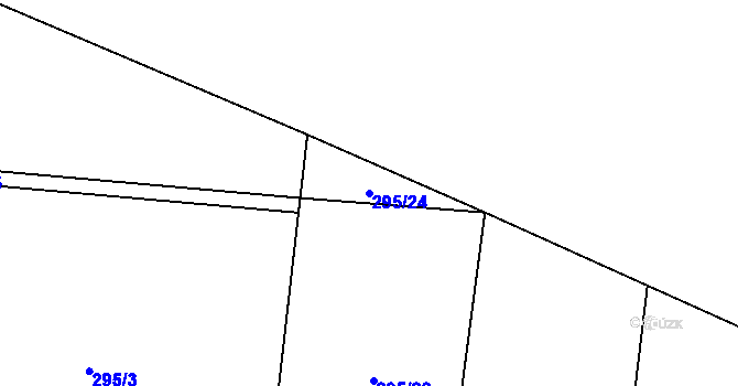 Parcela st. 295/24 v KÚ Broumovice, Katastrální mapa