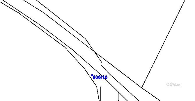 Parcela st. 606/2 v KÚ Broumovice, Katastrální mapa