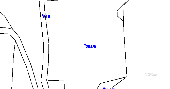 Parcela st. 294/5 v KÚ Broumovice, Katastrální mapa
