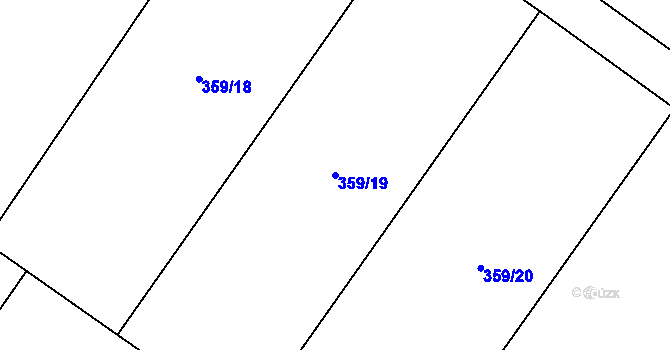 Parcela st. 359/19 v KÚ Broumovice, Katastrální mapa