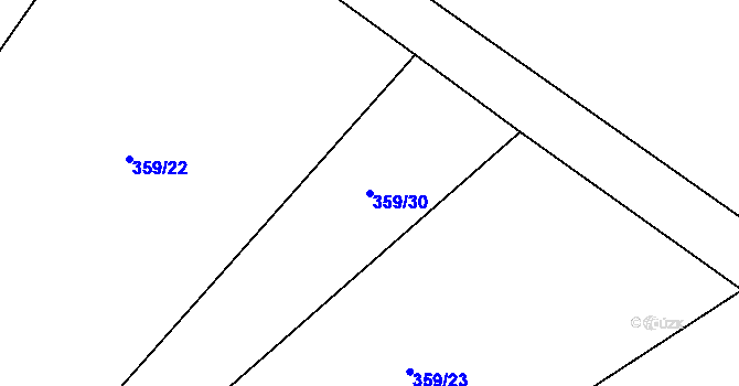 Parcela st. 359/30 v KÚ Broumovice, Katastrální mapa
