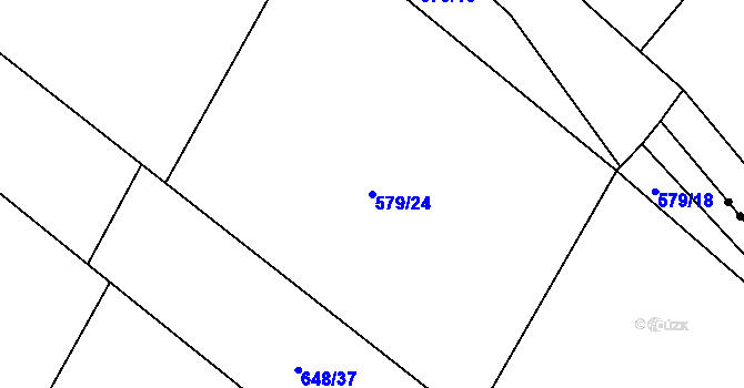 Parcela st. 579/24 v KÚ Broumovice, Katastrální mapa