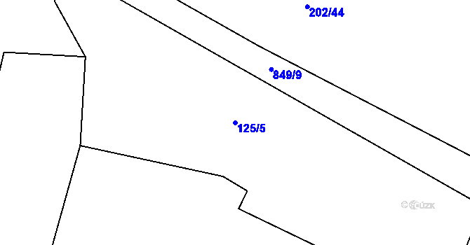 Parcela st. 125/5 v KÚ Broumy, Katastrální mapa
