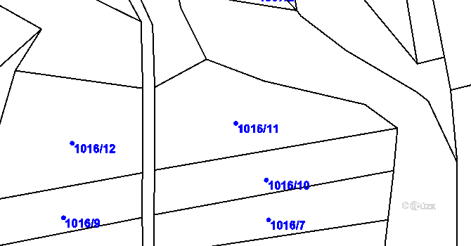 Parcela st. 1016/11 v KÚ Brozany nad Ohří, Katastrální mapa