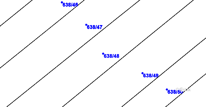 Parcela st. 638/48 v KÚ Brozany nad Ohří, Katastrální mapa