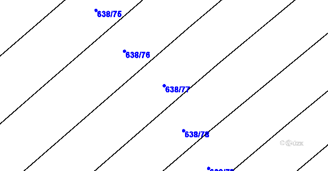 Parcela st. 638/77 v KÚ Brozany nad Ohří, Katastrální mapa