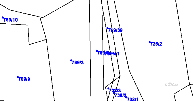 Parcela st. 769/8 v KÚ Brtec, Katastrální mapa