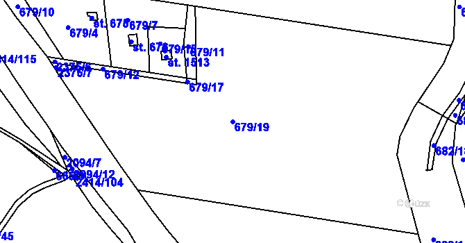 Parcela st. 679/19 v KÚ Brtnice, Katastrální mapa