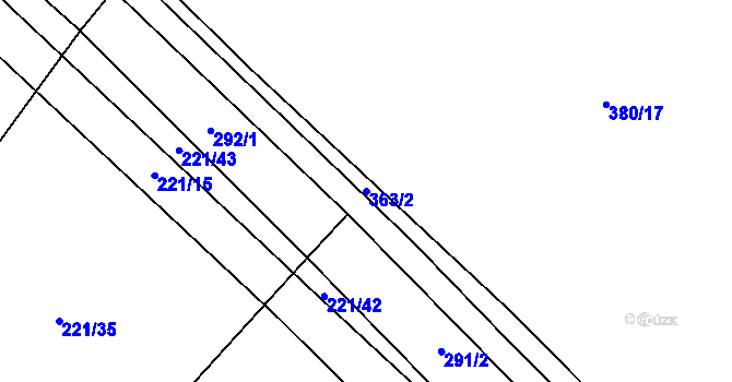 Parcela st. 363/2 v KÚ Jestřebí u Brtnice, Katastrální mapa