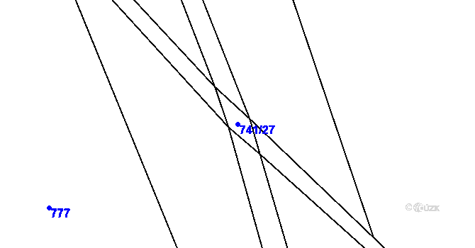 Parcela st. 741/27 v KÚ Jestřebí u Brtnice, Katastrální mapa