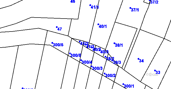 Parcela st. 41/3 v KÚ Brťov u Černé Hory, Katastrální mapa