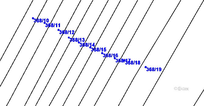 Parcela st. 368/16 v KÚ Brťov u Černé Hory, Katastrální mapa
