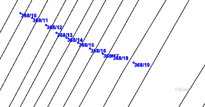 Parcela st. 368/17 v KÚ Brťov u Černé Hory, Katastrální mapa