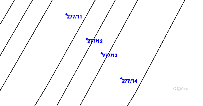 Parcela st. 277/13 v KÚ Jeneč, Katastrální mapa