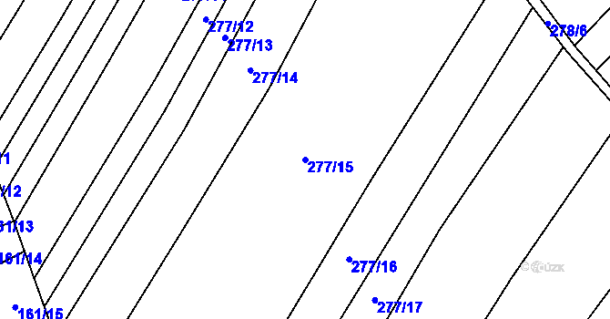 Parcela st. 277/15 v KÚ Jeneč, Katastrální mapa