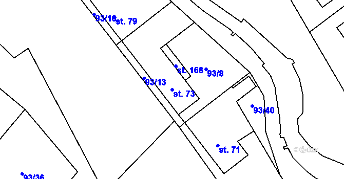 Parcela st. 73 v KÚ Brumov u Lomnice, Katastrální mapa