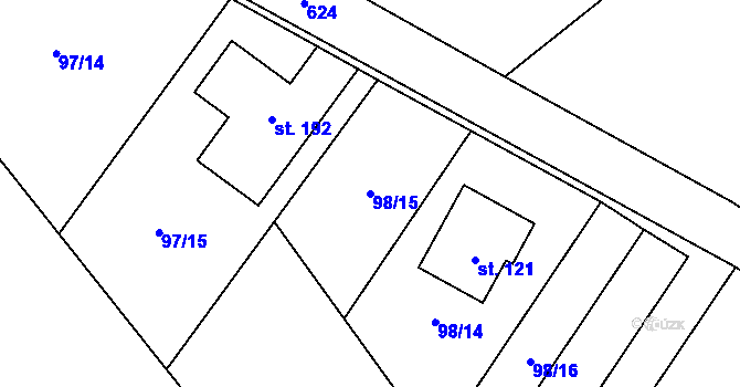 Parcela st. 98/15 v KÚ Brumov u Lomnice, Katastrální mapa