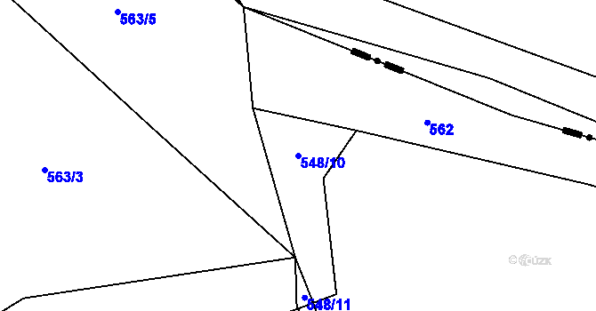 Parcela st. 548/10 v KÚ Brumov u Lomnice, Katastrální mapa