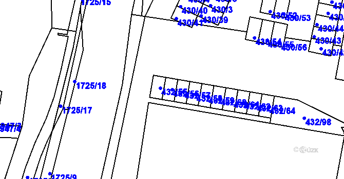 Parcela st. 432/56 v KÚ Brumov, Katastrální mapa