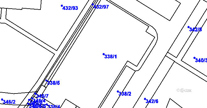 Parcela st. 338/1 v KÚ Brumov, Katastrální mapa