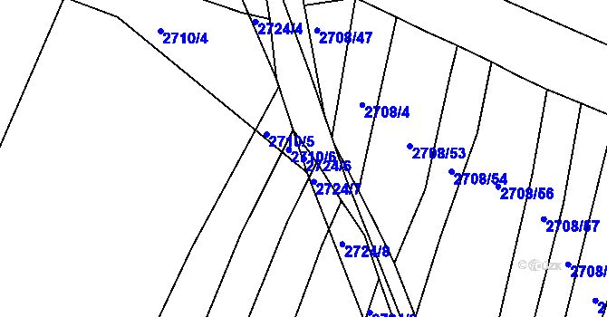Parcela st. 2724/6 v KÚ Brumov, Katastrální mapa