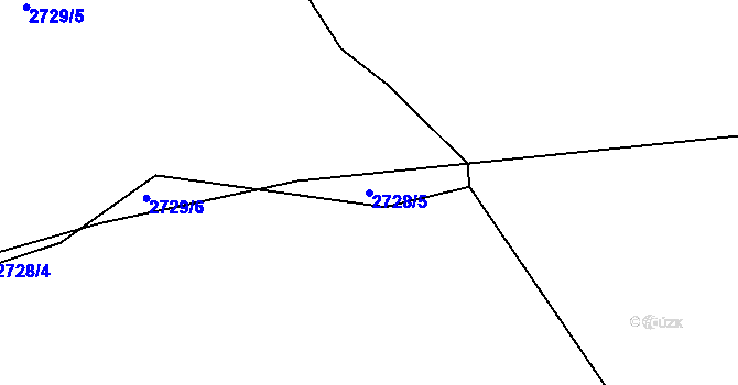 Parcela st. 2728/5 v KÚ Brumov, Katastrální mapa