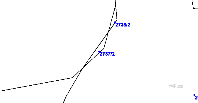 Parcela st. 2737/2 v KÚ Brumov, Katastrální mapa