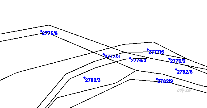Parcela st. 2777/3 v KÚ Brumov, Katastrální mapa