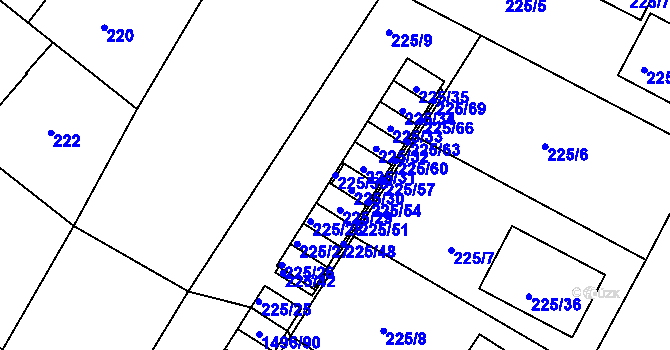 Parcela st. 225/56 v KÚ Brumov, Katastrální mapa