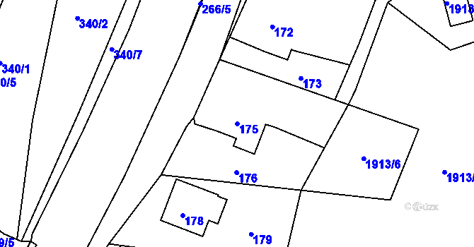 Parcela st. 175 v KÚ Brumov, Katastrální mapa