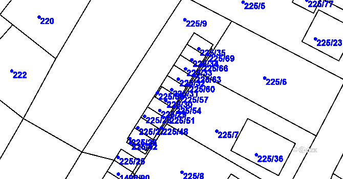 Parcela st. 225/31 v KÚ Brumov, Katastrální mapa