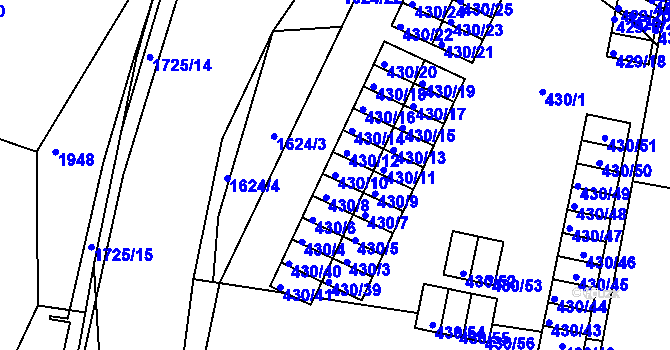 Parcela st. 430/10 v KÚ Brumov, Katastrální mapa