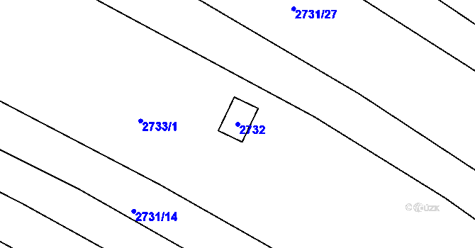 Parcela st. 2732 v KÚ Brumov, Katastrální mapa
