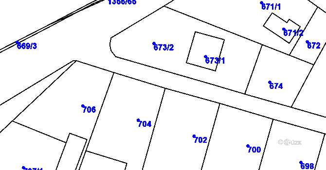 Parcela st. 681/6 v KÚ Bylnice, Katastrální mapa
