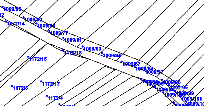 Parcela st. 1009/94 v KÚ Bylnice, Katastrální mapa
