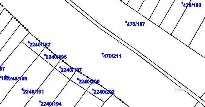 Parcela st. 470/211 v KÚ Brumovice, Katastrální mapa