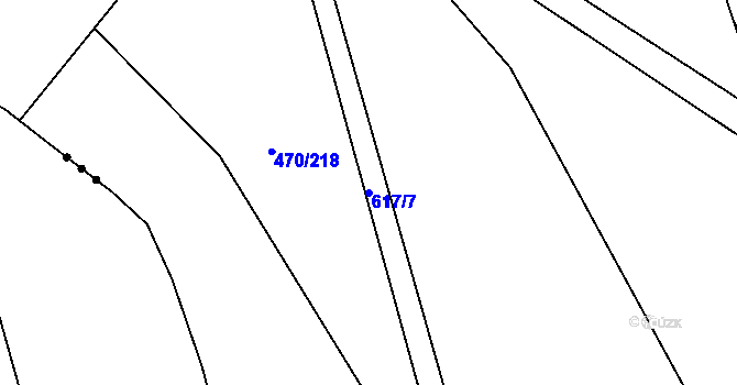 Parcela st. 617/7 v KÚ Brumovice, Katastrální mapa
