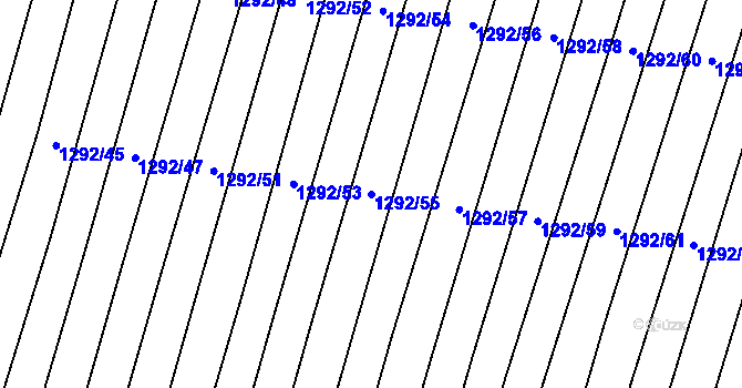 Parcela st. 1292/55 v KÚ Brumovice, Katastrální mapa