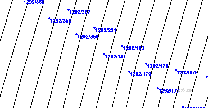 Parcela st. 1292/181 v KÚ Brumovice, Katastrální mapa