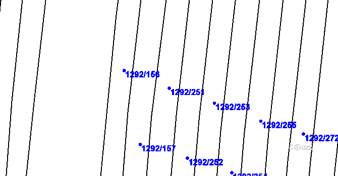 Parcela st. 1292/251 v KÚ Brumovice, Katastrální mapa