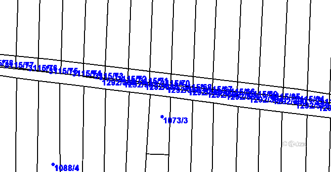 Parcela st. 1292/385 v KÚ Brumovice, Katastrální mapa