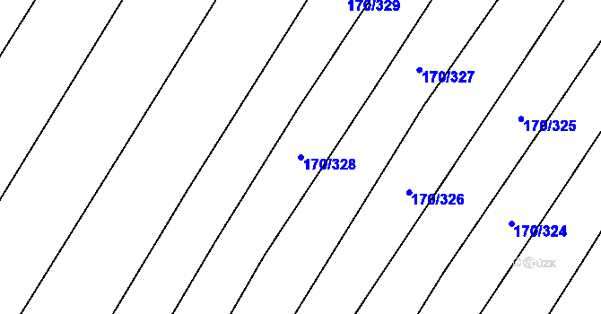Parcela st. 170/328 v KÚ Brumovice, Katastrální mapa