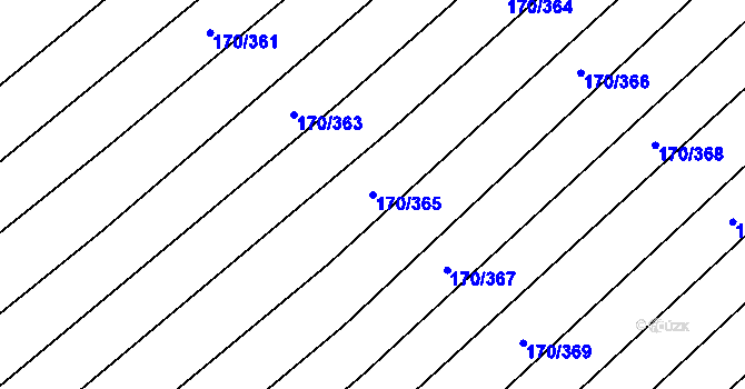 Parcela st. 170/365 v KÚ Brumovice, Katastrální mapa