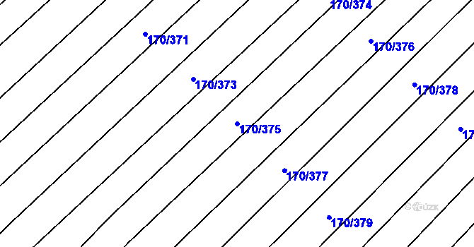 Parcela st. 170/375 v KÚ Brumovice, Katastrální mapa