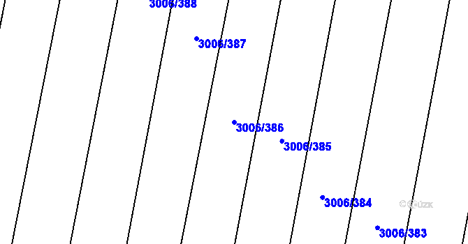Parcela st. 3006/386 v KÚ Brumovice, Katastrální mapa