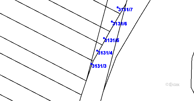 Parcela st. 3131/4 v KÚ Brumovice, Katastrální mapa