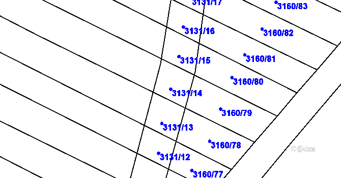 Parcela st. 3131/14 v KÚ Brumovice, Katastrální mapa