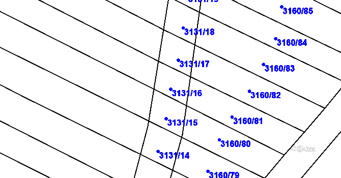 Parcela st. 3131/16 v KÚ Brumovice, Katastrální mapa