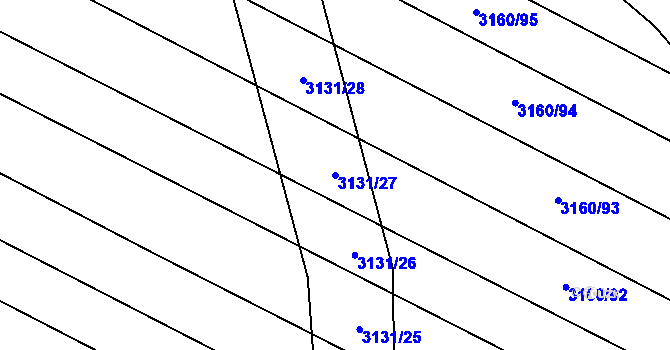 Parcela st. 3131/27 v KÚ Brumovice, Katastrální mapa